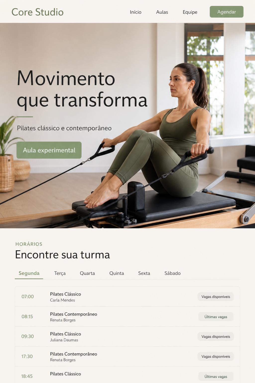 Core Pilates Studio — Studio de Pilates
