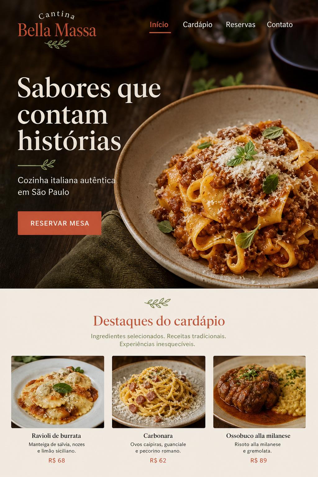 Cantina Bella Massa — Restaurante